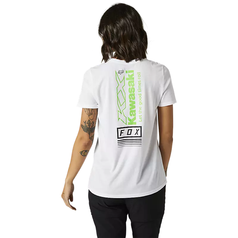 Fox Racing Womens Kawasaki White Tee - Image 2